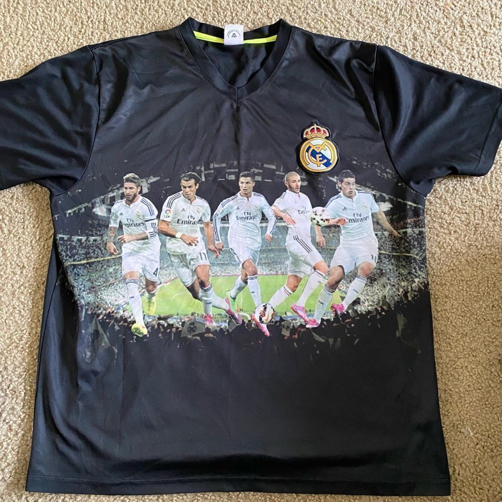 Mens Real Madrid Soccer Football League Athletic Tshirt
